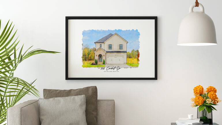 Watercolor House Portraits by AgentUp