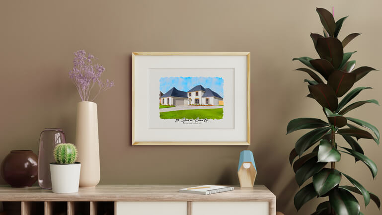 Watercolor House Portraits by AgentUp