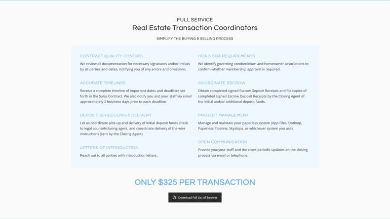 Transaction Coordination Services