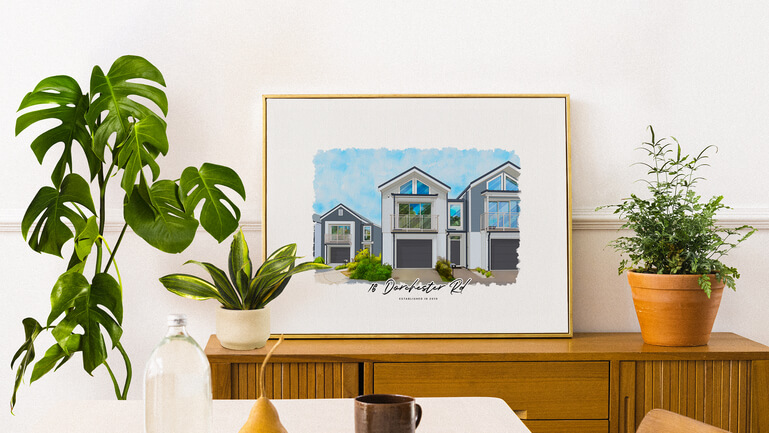 AgentUp Custom House Portrait