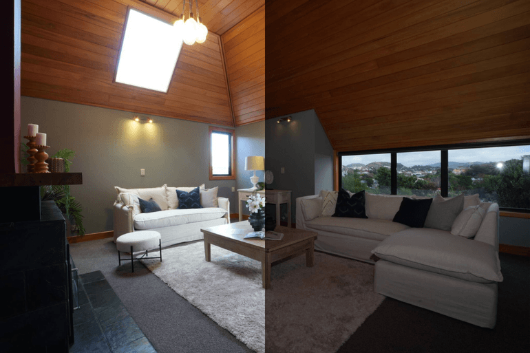 Two Exposures - harsh shadows and blown-out windows