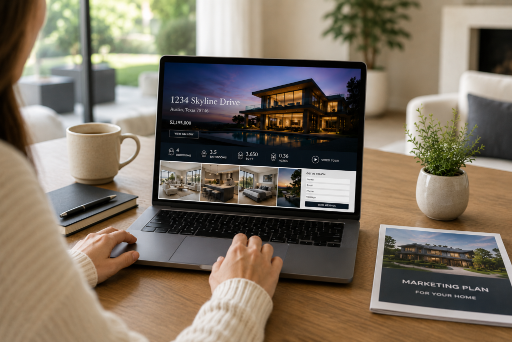 Single property websites with built-in lead capture forms.