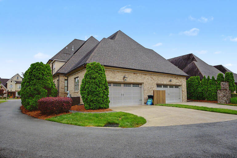 Before and after comparison of a real estate listing photo showing the impact of AI editing.