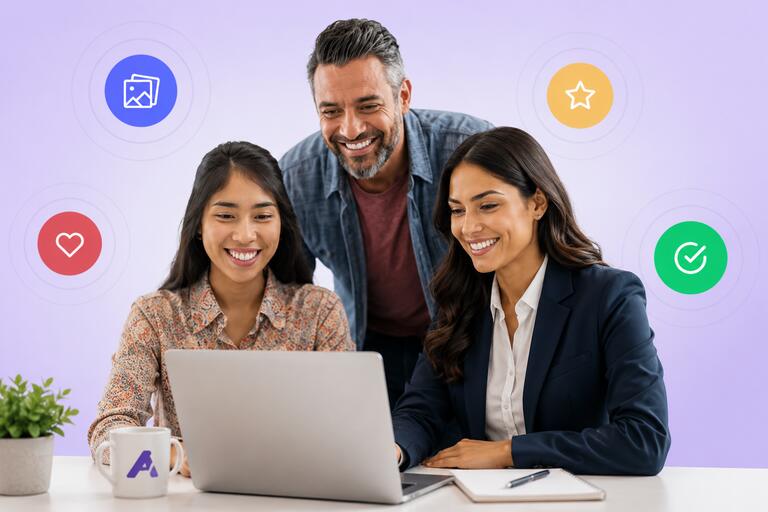 AgentUp support team reviewing client emails during business hours.