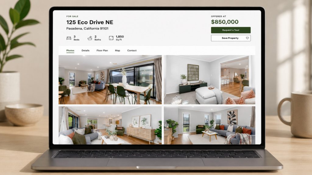 AI photo editing for real estate listing gallery.