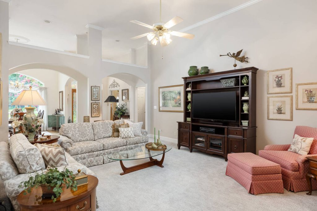 Living room enhanced with balanced lighting and natural colors