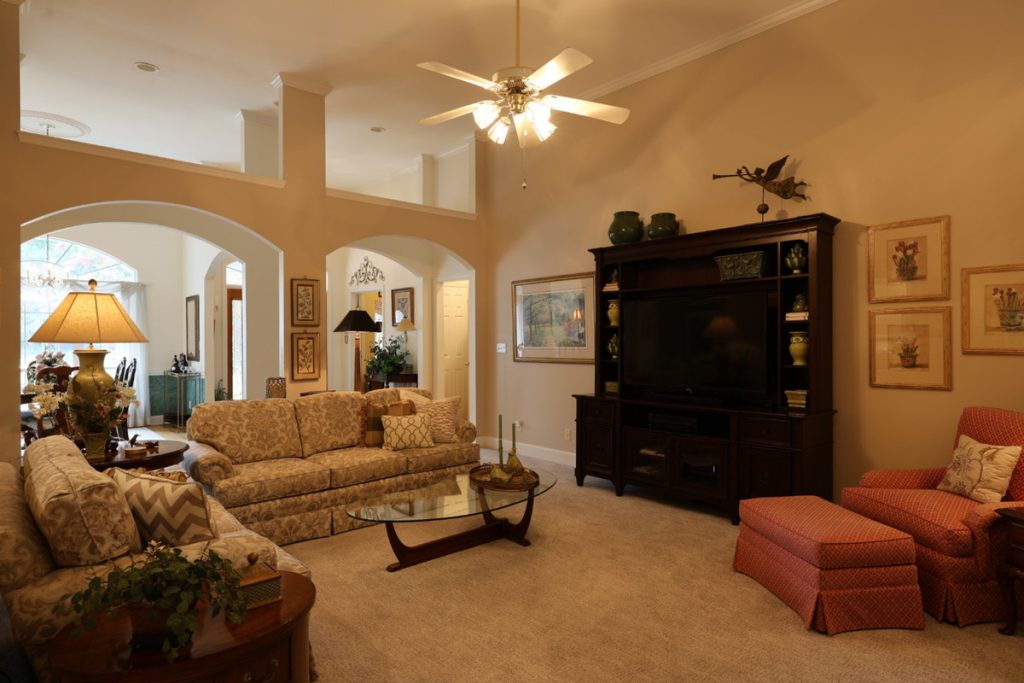 Living room before professional AI photo enhancement