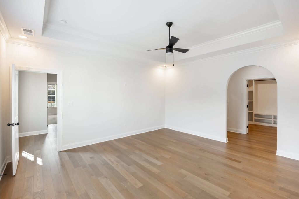 Empty formal dining room before virtual home staging services