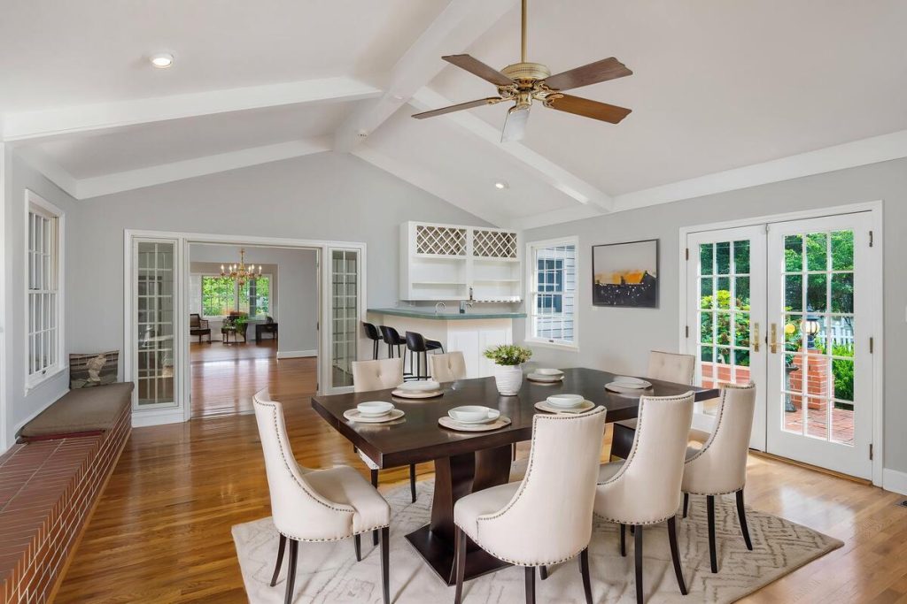 Entertaining room staged with virtual home staging services