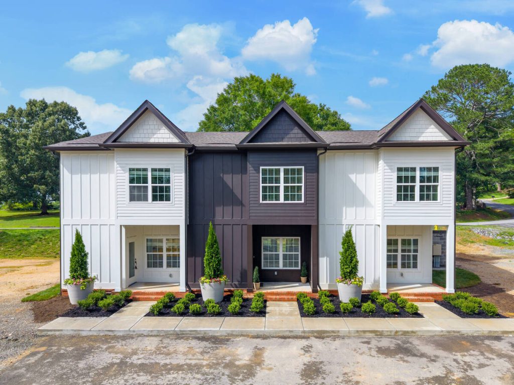 Modern duplex enhanced with photo editing for real estate agents