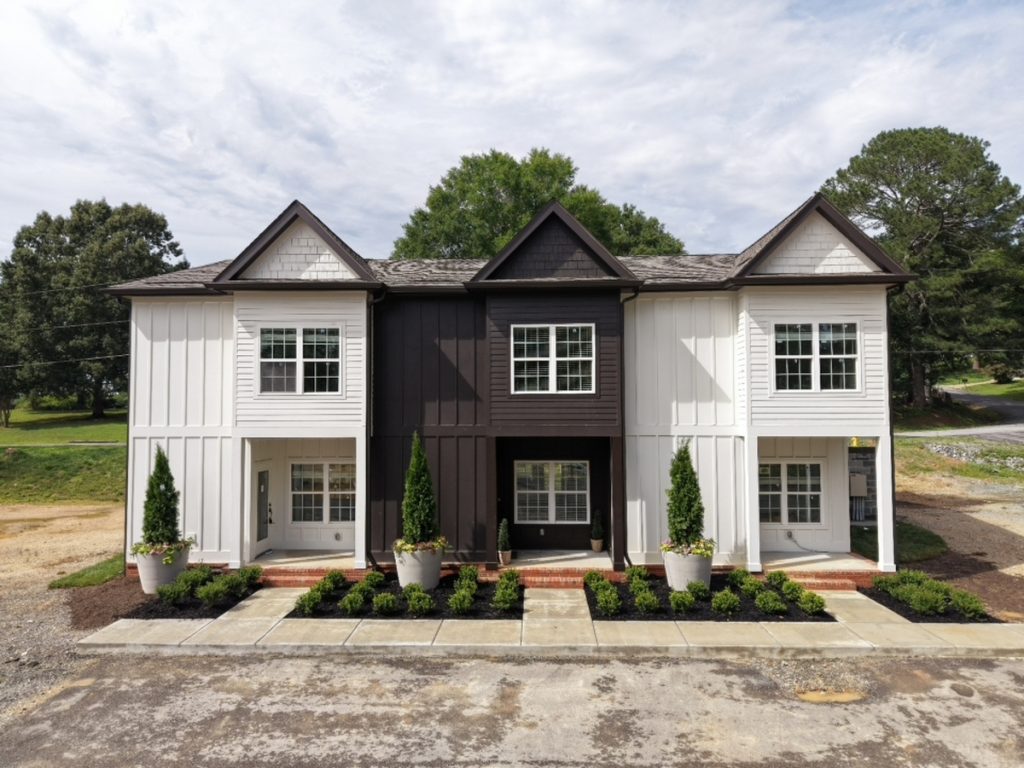 Before photo editing for real estate agents on a modern duplex