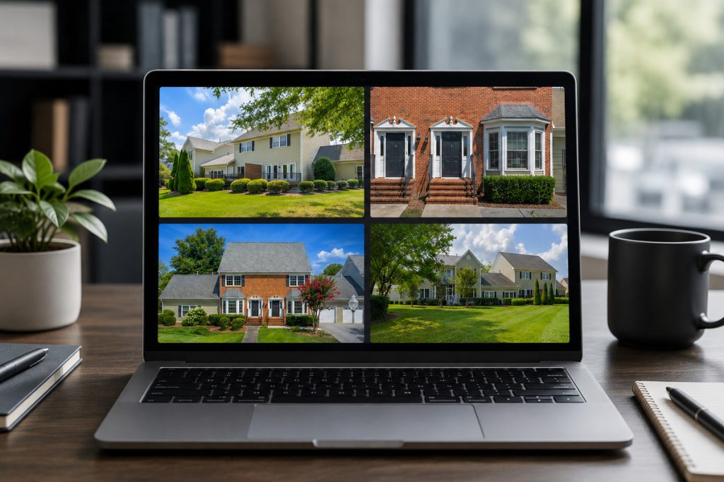 Property gallery showcasing photo editing for real estate agents