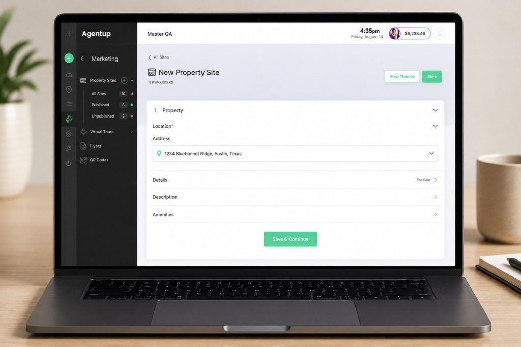 Build a real estate website by adding property details and address
