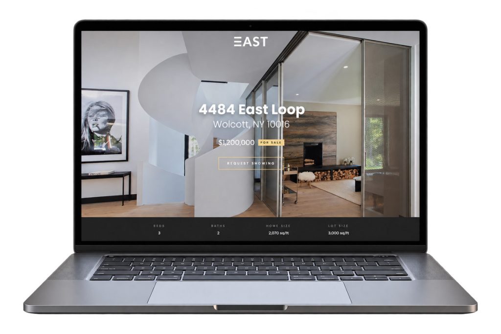 Single property website template displaying an East Loop home listing