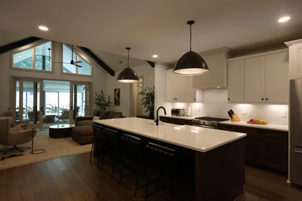 Dark kitchen interior before real estate HDR photo editing services